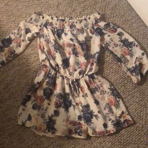 Floral shorts romper